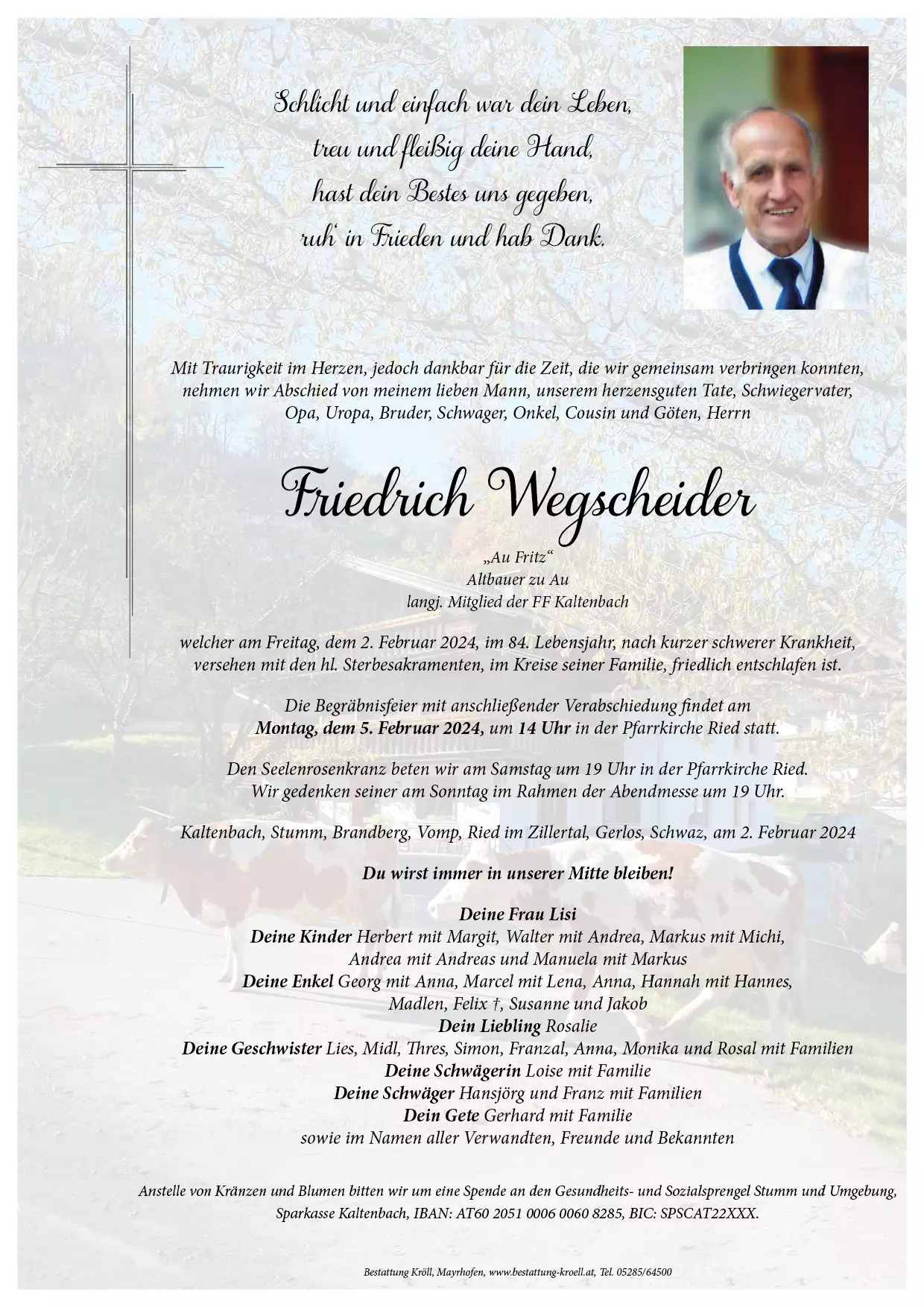 Parte von Friedrich Wegscheider